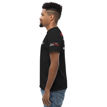 GREATNESS ARISE LOGO BLACK TEE (WHITE/RED) - Greatness Arise Apparel